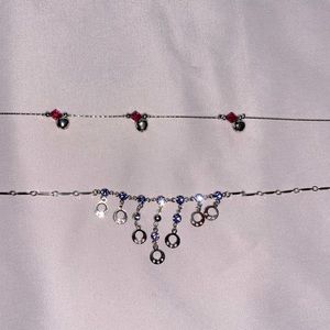 Two piece anklet set